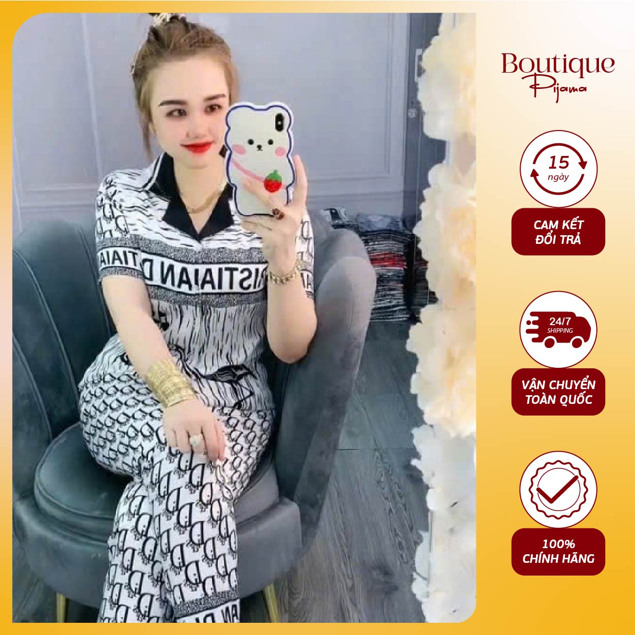 #1 Pijama mùa đông nữ mặc nhà phong cách NHẬT BẢN thiết kế hiện đại 