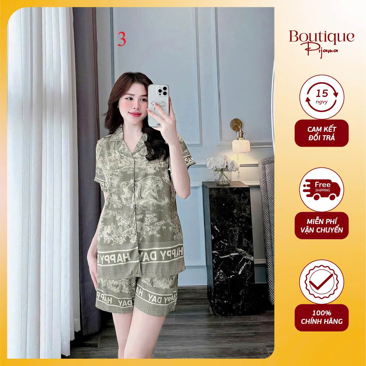 #1 Bộ đồ Pijama lụa satin phong cách ÂU MỸ cực chất và đẳng cấp