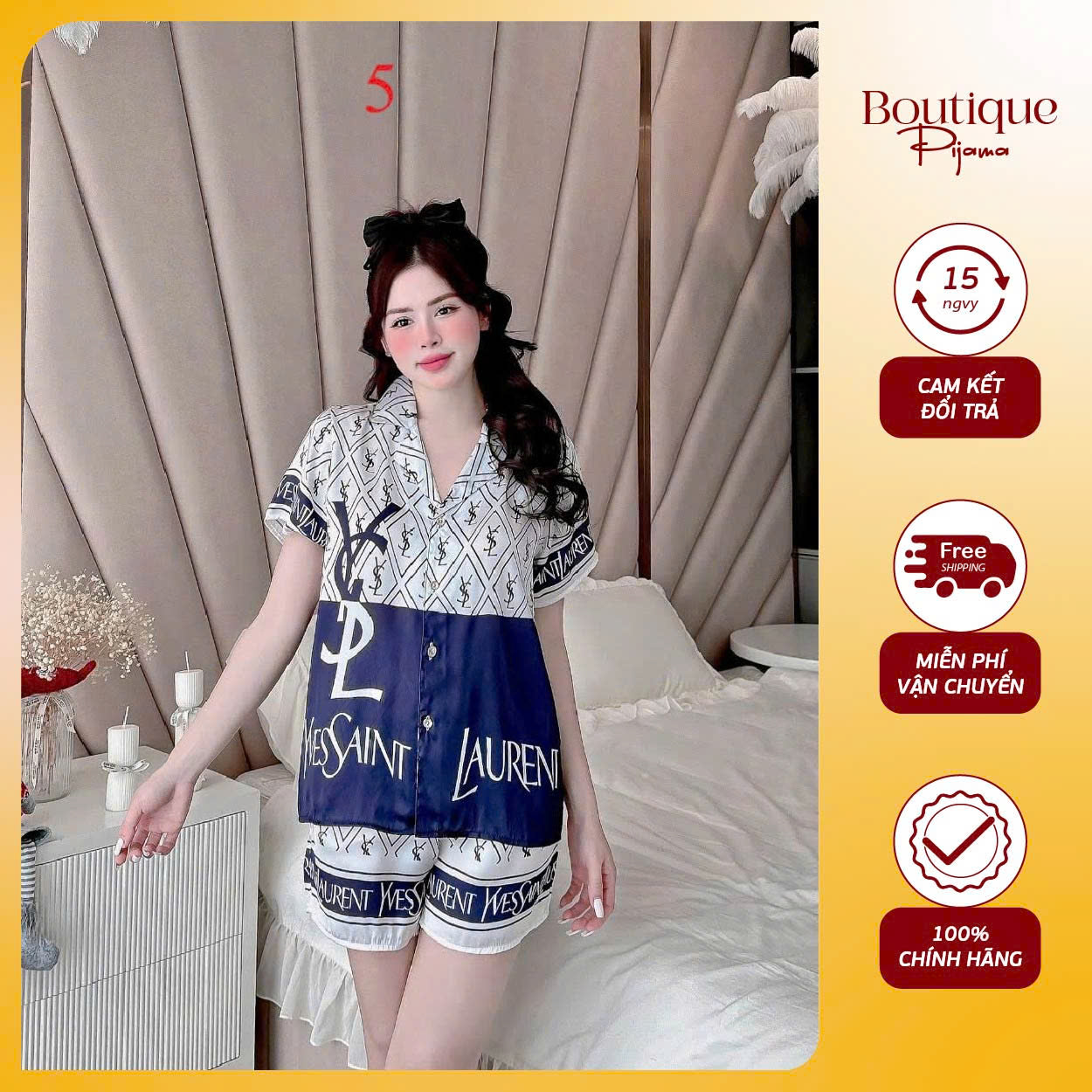 #1  Bộ đồ Pijama nữ quần cộc tay ngắn HÀN QUỐC freesize 42kg - 70kg mặc lên form dáng chuẩn