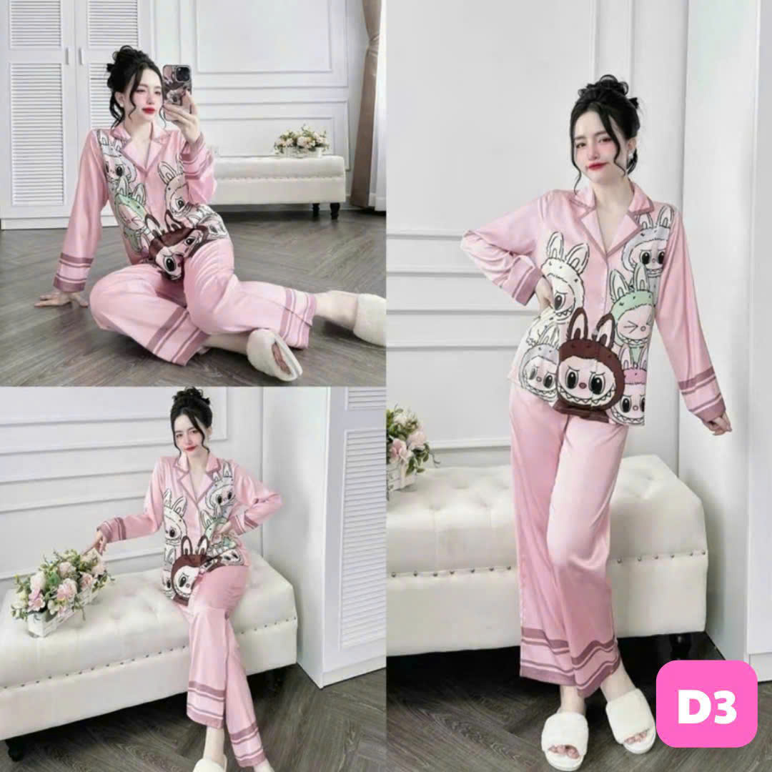 #1 Pijama labubu tiểu thư sang chảnh phong cách Âu Mỹ freesize 40kg - 70kg